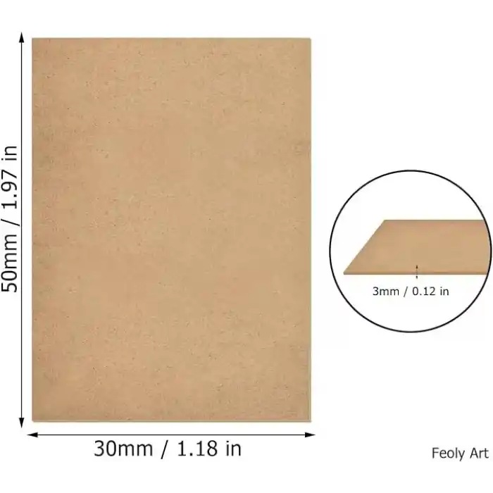 3 mm 30x50 MDF Plaka (4 ADET) - Hobi, Maket, Ahşap El Sanatları İçin Uygun (4`lü Paket)