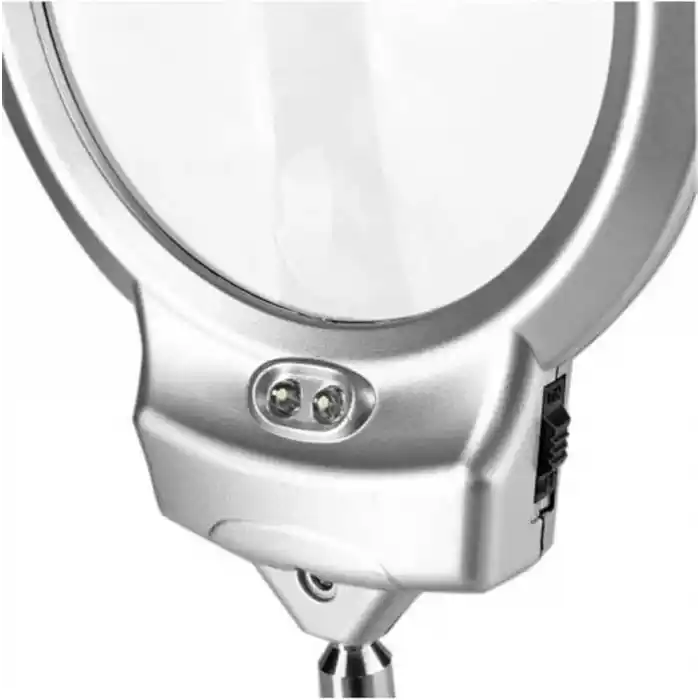 Masa Üstü Işıklı Büyüteç, Çalışma Lambası, Tamirci Büyüteci, 130mm Mercek
