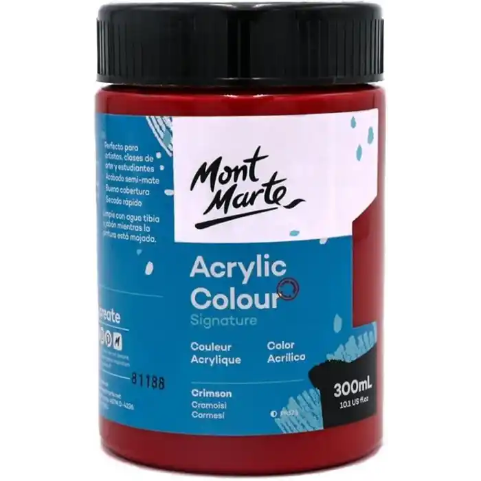 MM Akrilik Renkli Boya Signature 300ml - Crimson