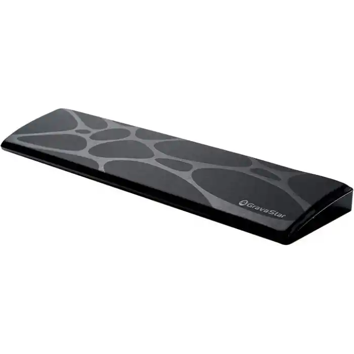 GravaStar Klavye Bilek Desteği, Ergonomik, Kaymaz Tabanlı, PU Deri Yüzeyli Bilek Destek Pedi, Siyah