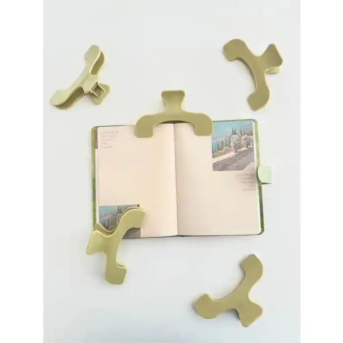 Açık Yeşil Çok Fonksiyonlu Kitap ve Defter Klipsi / Sayfa Tutucu / Journal ve Scrapbook Yardımcısı / Zeytin Yeşili