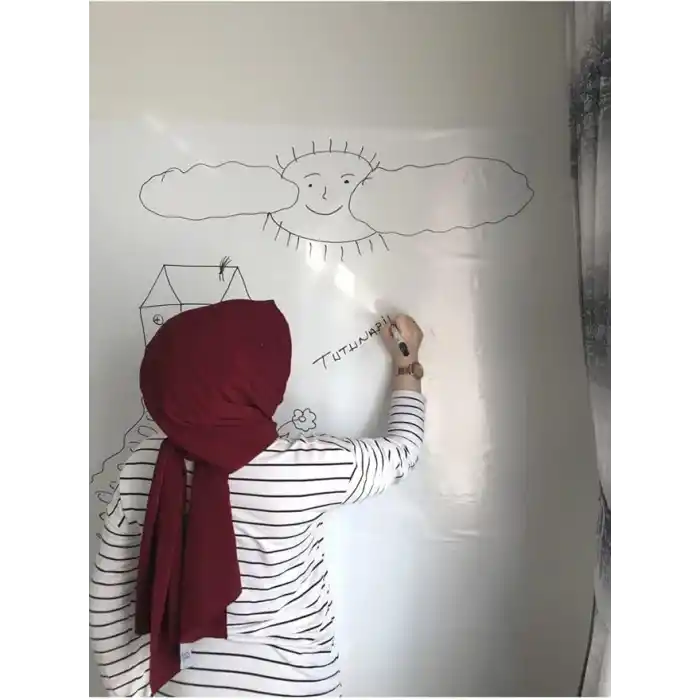 2 Tane Beyaz Akıllı Kağıt Tahta 120x150 Cm Yazı Tahtası Kalem Hediyeli Duvara,cama,tahtaya Uygulanır Beyaz