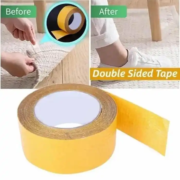 Örgülü Çift Taraflı Bant 20mm 20 Metre Fiber Takviyeli Dokuma Örgü Bez Destekli Silikon Yapıştırıcı Kalıntısız Soyulabilir Sabitleme Ahşap Isleme Sablonu Halı Kaydırmaz Montaj Bandı