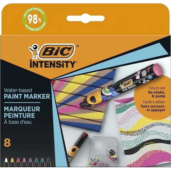 Bic Intensity Kalıcı Kalem, Yuvarlak Uç, 4,5 mm, 8 Adet, 8 Farklı Renk