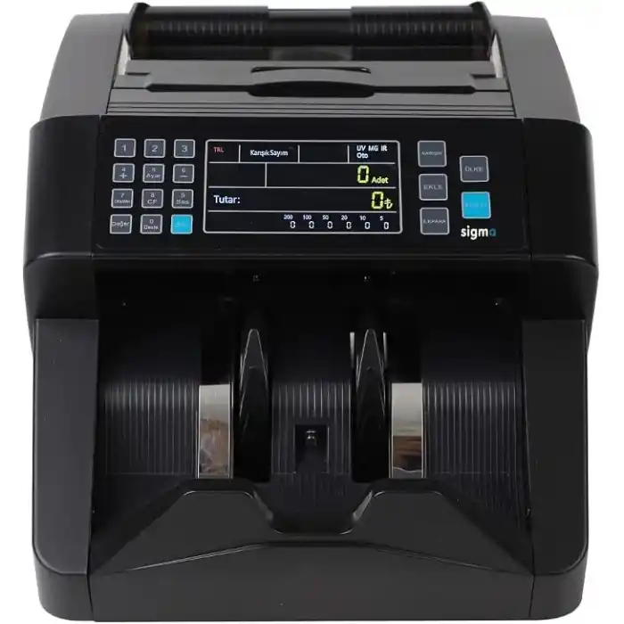 Sigma Sc8000 Para Sayma Makinesi – TL Karışık, Dolar & Euro Adet Sayımı - Müşteri Ekranı