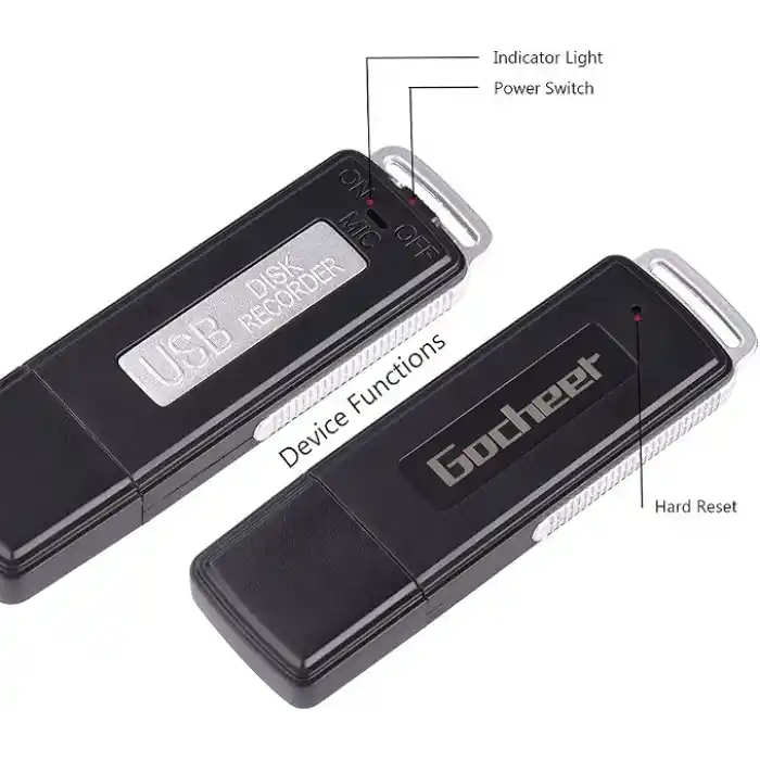 Gocheer dijital ses 8 GB Profesyonel şarj edilebilir USB etkinleştirmek için Sprachaufzeichnungsgeraet Flash Drive kullanışlı Diktator Recorder mini taşınabilir kayıt kalem Alet