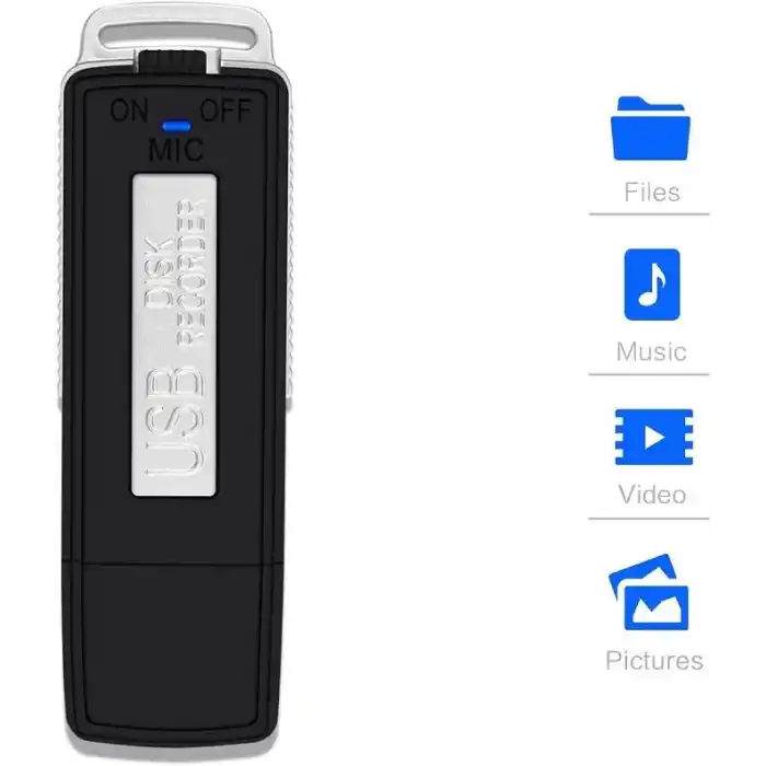 Gocheer dijital ses 8 GB Profesyonel şarj edilebilir USB etkinleştirmek için Sprachaufzeichnungsgeraet Flash Drive kullanışlı Diktator Recorder mini taşınabilir kayıt kalem Alet