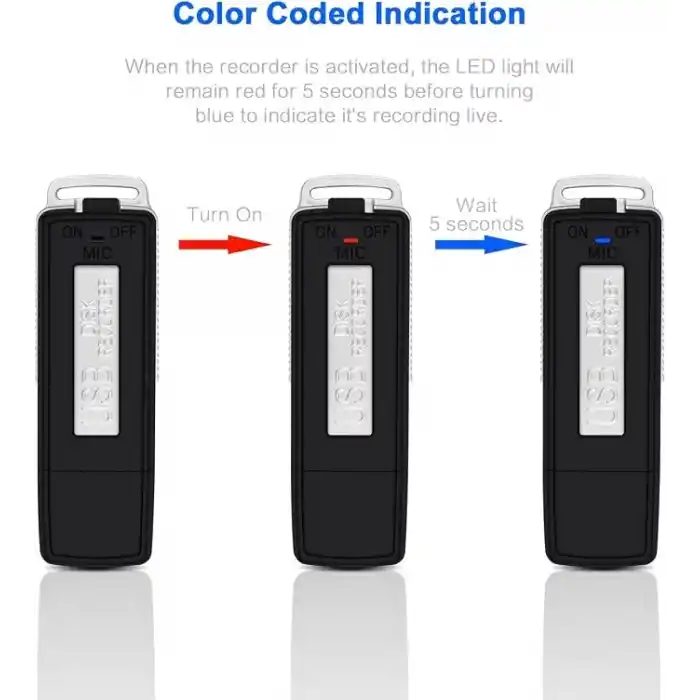 Gocheer dijital ses 8 GB Profesyonel şarj edilebilir USB etkinleştirmek için Sprachaufzeichnungsgeraet Flash Drive kullanışlı Diktator Recorder mini taşınabilir kayıt kalem Alet