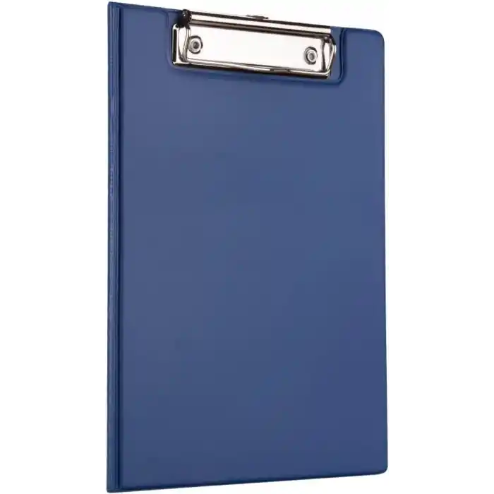 2K A5 KÜÇÜK EBAT Kapaklı Sekreterlik Pvc 100 Yaprak Kapasiteli A5 Clip Board 17,5x24 cm. MAVİ