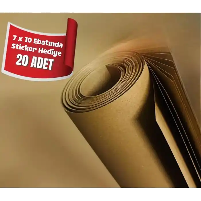 1. Kalite Kraft Kağıt Ambalaj – Hediye Çeyiz & Paketleme Kağıdı 100x150 cm 20’lu Saman Kağıt