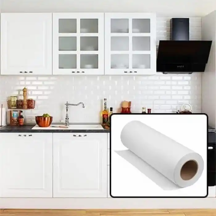 StickerArt Mat Beyaz Mobilya ve Dolap Kaplama Folyosu 61 CM 61 cm x 3 Metre