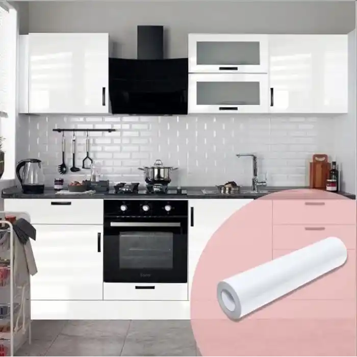 StickerArt Mat Beyaz Mobilya ve Dolap Kaplama Folyosu 61 CM 61 cm x 3 Metre
