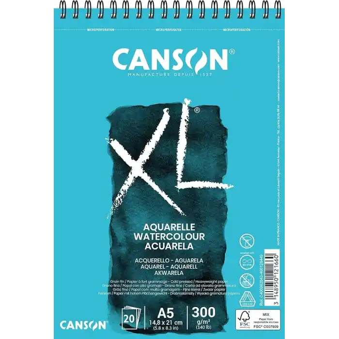 Canson Spp Canxl Aquarelle 20S A5 300G Suluboya Bloğu