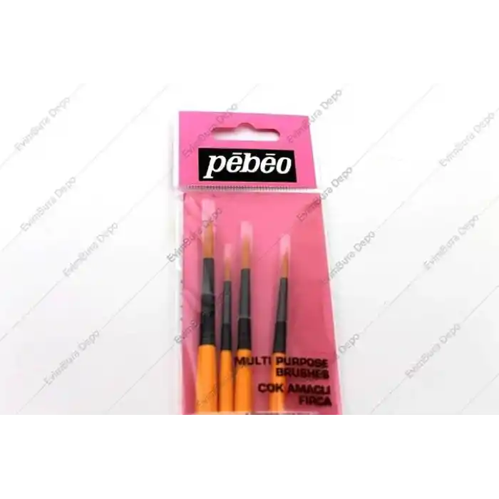 Pebeo 4lü Suluboya Fırça Seti 2