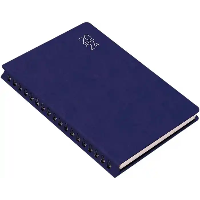 Gıpta 2024 209-FSK Fox Diary Günlük Ajanda, Gizli Spiralli, Termo Deri Kapak, 17x24 cm, Lacivert