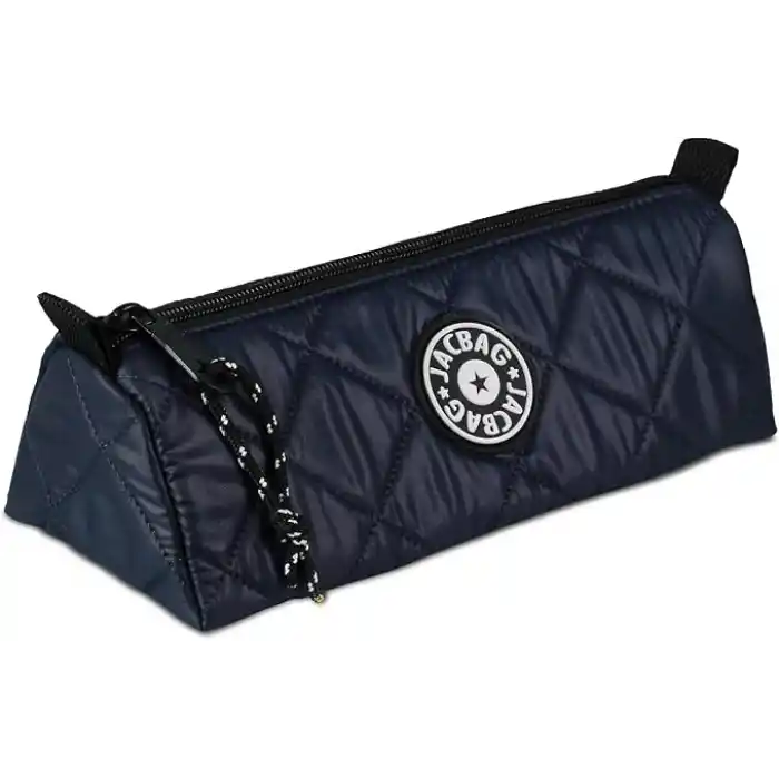 Jacbag Prime Soft Kapitone Kalem Kutusu, Pembe, Fermuarlı (Lacivert)