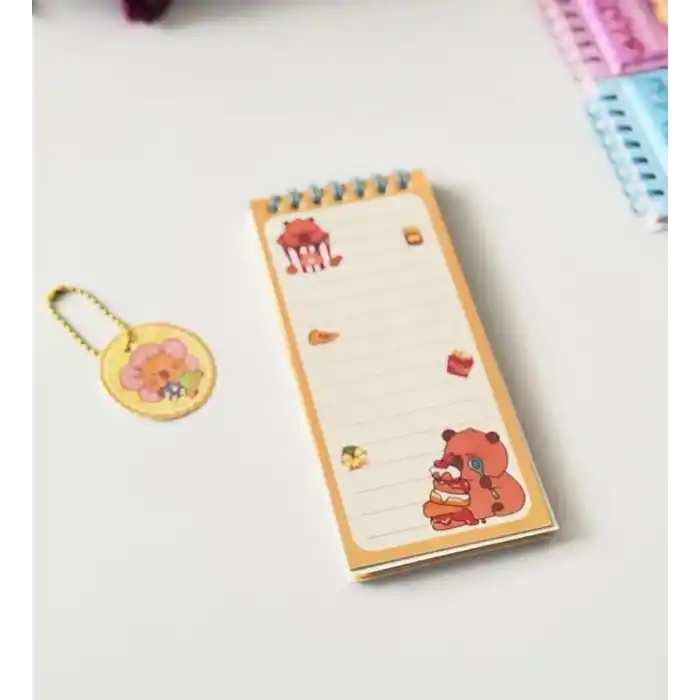 Capybara Spiral Defter - 8 Sayfa Sticker Hediyeli