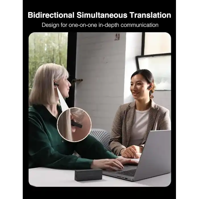 Timekettle X1 AI Interpreter Hub, bağımsız varlık, 40 dilden çift yönlü çeviri yapan kulaklıklar, 20 kişilik çok dilli toplantılar için eşzamanlı çeviri cihazı, ideal için