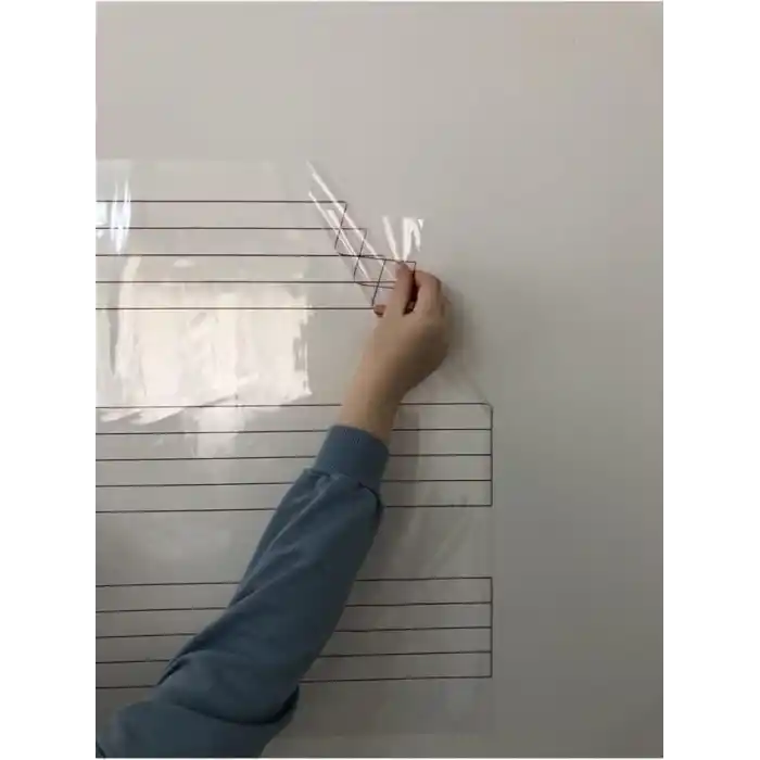 Nota Yazı Tahtası Sol Anahtarlı Ve Nota Çizgili Porteli Akıllı Kağıt Tahta Kalem Hediyeli Beyaz