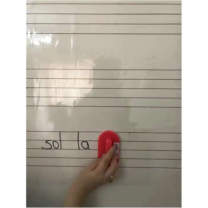 Nota Yazı Tahtası Sol Anahtarlı Ve Nota Çizgili Porteli Akıllı Kağıt Tahta Kalem Hediyeli Beyaz