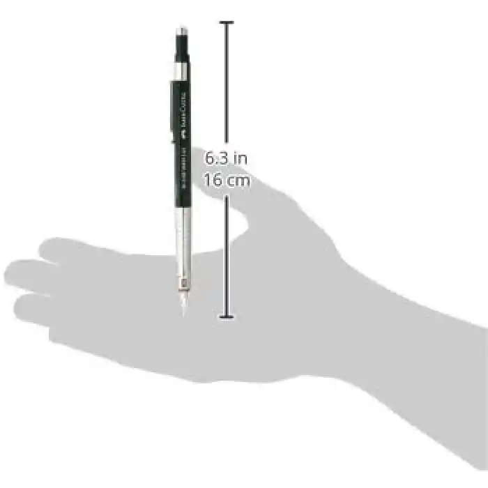 Faber-Castell Vario Lüx Versatil Kalem, 0.5 mm Uç, Sertlik Ayarlı Metal Uç, Silgili, Ergonomik Tutuş, Yeşil