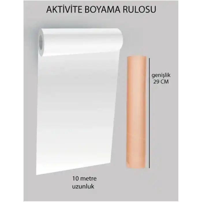 NotYaz Rulo Boyama Aktivite Kağıdı 10 metre Uzunluk-Bebek Çocuk için Aktivite Boyama Kağıdı
