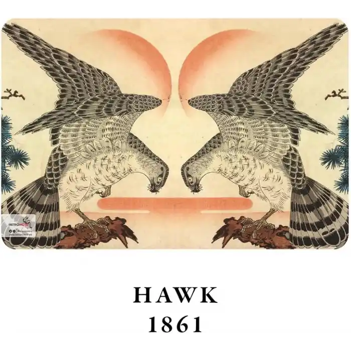 Retronote Animals Series - A5, Kuniyoshi Utagawa 4lü Defter Seti II, Çizgisiz, Toplam 256 Sayfa, Her biri 64 Sayfa, Tel Dikiş, Esnek Kapak, Oval Kenar, Tuval Doku, 60 gram, Sarı Krem Renk