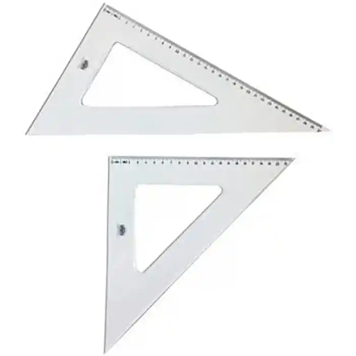 Hatas Teknik Okul Öğrenci Gönye Seti Büyük Boy (32 cm) 30-60-90 ve 45-45-90