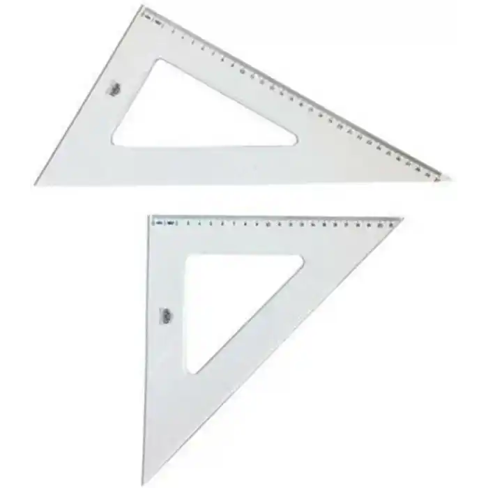 Hatas Teknik Okul Öğrenci Gönye Seti Büyük Boy (32 cm) 30-60-90 ve 45-45-90