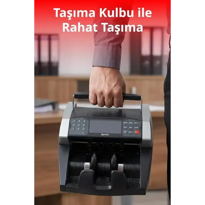 Aprilla Abc-8820 Para Sayma Makinesi | 1000 Adet/Dk & Sahte Para Tespit & Müşteri Ekranı