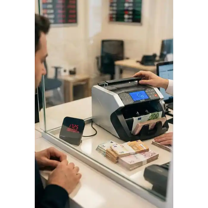 Aprilla Abc-8820 Para Sayma Makinesi | 1000 Adet/Dk & Sahte Para Tespit & Müşteri Ekranı