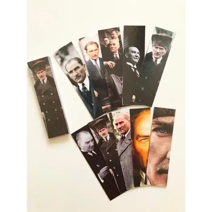 10 Adet Mustafa Kemal Atatürk Kitap Ayracı (40x145 mm)
