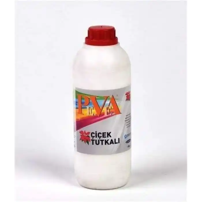 PVA Şeffaf Çiçek Tutkalı, 1 kg. Hobi Yapıştırıcı Polimer Tutkal, Ücretsiz Kargo