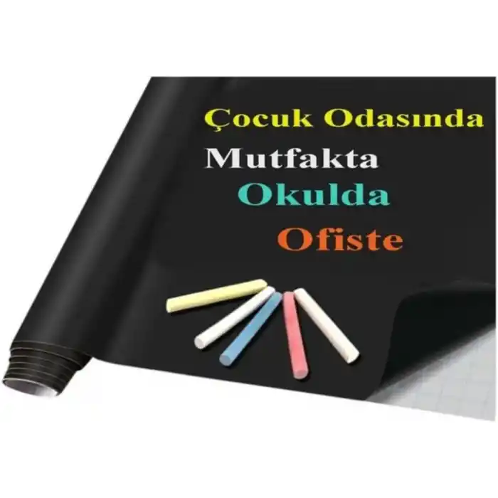 Yazı Tahtası H&f Kara Tahta Yazılabilir Rulo Yazı Tahtası Kendinden Yapışkanlı Silinen Sticker