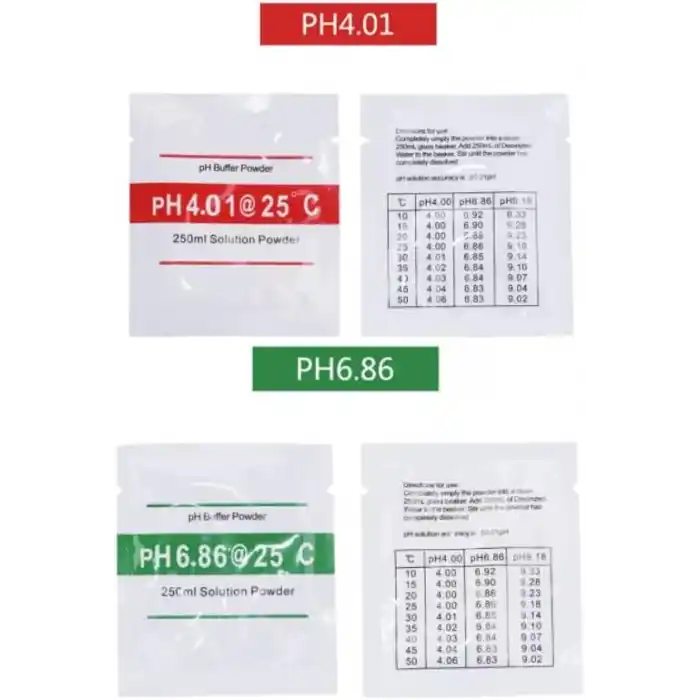 UNİCHROME 250 Ml Ph Tampon Çözelti Tozu Ph Test Ölçüm Cihazı Tedbir Kalibrasyon 4.01 6.86