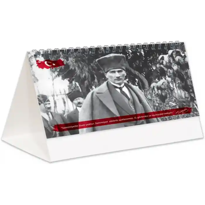 2027 Atatürk Piramit Masa Takvimi Masaüstü Takvim 21x17 cm
