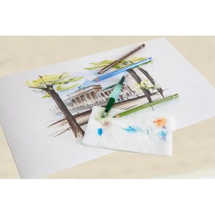 Faber-Castell Hazneli suluboya fırçası Beyaz