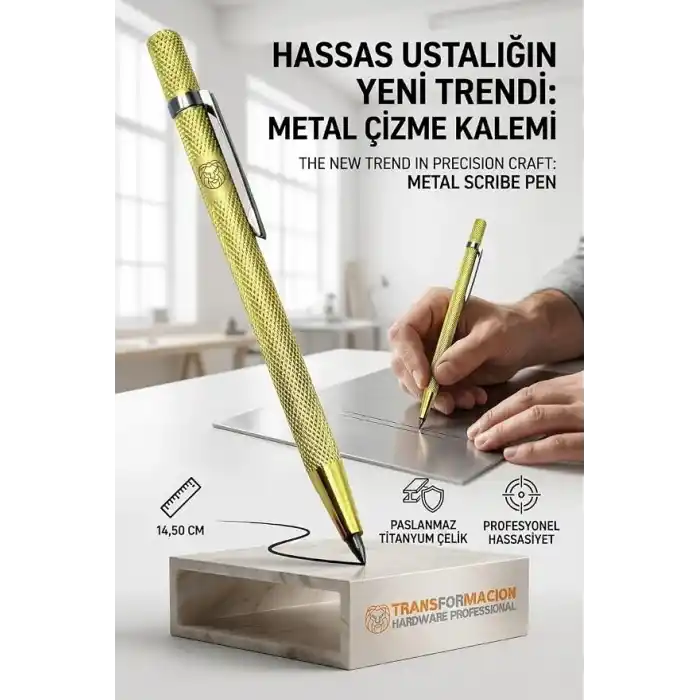 Tungsten Karbür Uçlu Profesyonel Metal Çizici Kalem METAL ÇİZME KALEMİ 723029