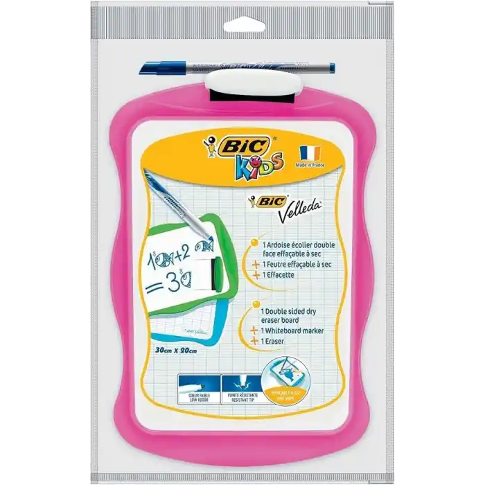 BIC 30x20 cm Mini Beyaz Yazı Tahtası + Tahta Kalemi + Silgi