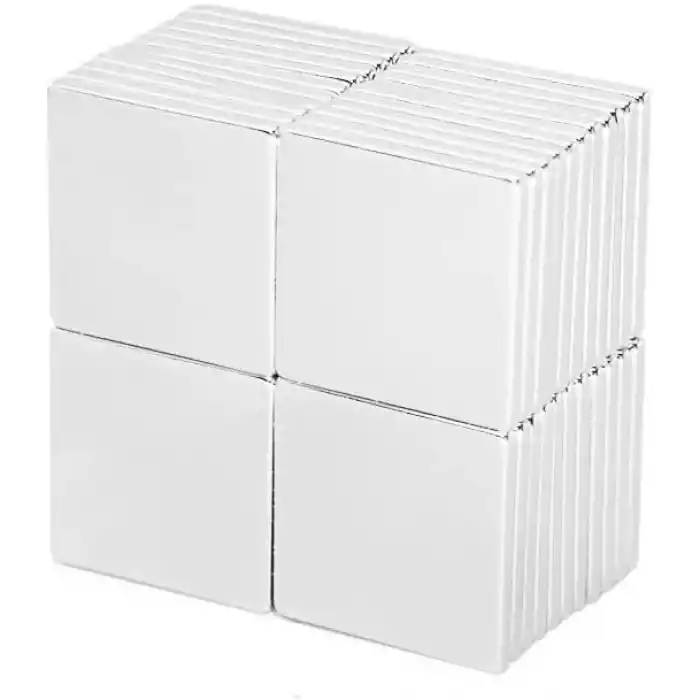 15 Adet 20x20x2 mm Dikdörtgen Neodyum Mıknatıs Boy 20mm En 20mm Kl. 2mm