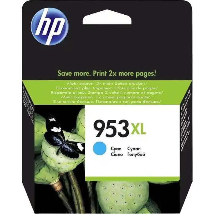 HP 953XL Mavi Yüksek Kapasiteli Mürekkep Kartuş 1.450 Sayfa (F6U16A)