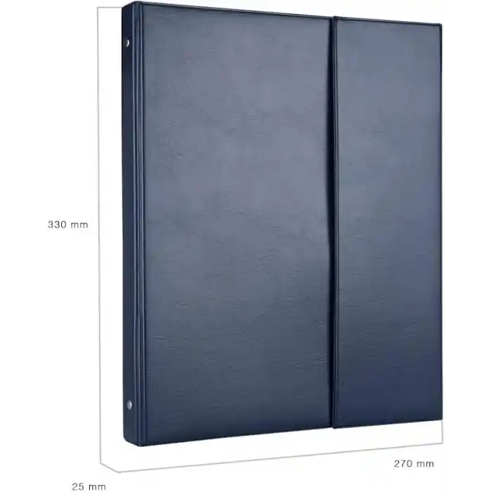 2K Çok Fonksiyonel Evrak Sunum Tanıtım Firma Klasörü Sekreterlik A4 4 Halkalı Ring Binder File 250 Yaprak Kapasiteli 27x33 cm. - Lacivert