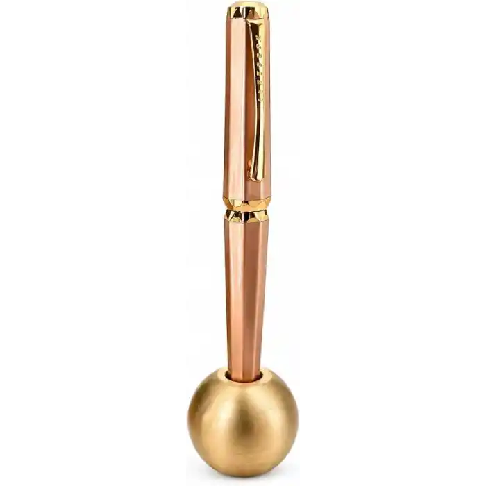 Tükenmez Kalem Özel Tasarım ve Rose Gold Renk Toplu Standlı