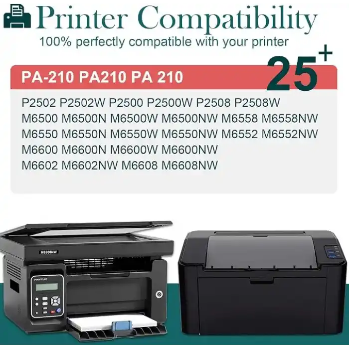HenceBuy Pantum PA210 PA 210 Siyah için PA-210 Toner Kartuşu P2502W P2500W P2508W M6500NW M6500N M6500W M6550NW M6552NW M6558NW M6600N M6600NW ile Uyumlu M6602 NW M6608NW Yazıcı