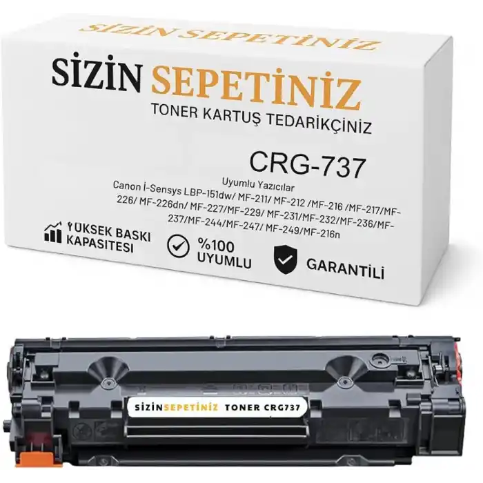 Canon CRG-737 Muadil Toner – i-SENSYS MF216n MF217w MF229dw Uyumlu – 2400 Sayfa Kapasite