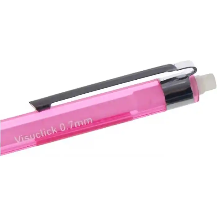 rOtring Visuclick Mekanik Kurşun Kalem Uç Silgi Seti 2B, 0.7 mm, Pembe