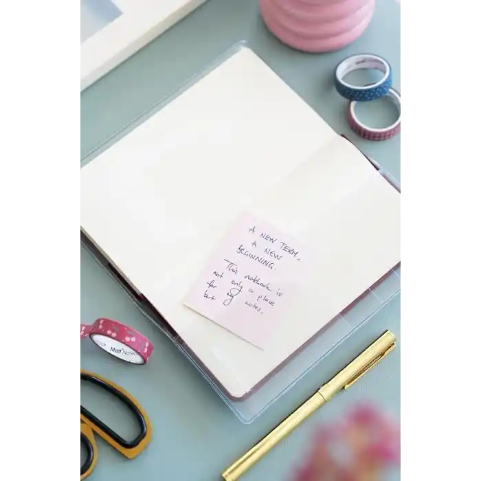 Matt Notebook 9x17 cm Ciltli Ajanda Defter Şeffaf Koruma Kılıfı