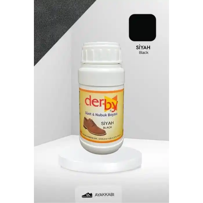 Derby Siyah Süet Ve Nubuk Deri Boyası 250 Ml Süet Nubuk Ayakkabı Boyası
