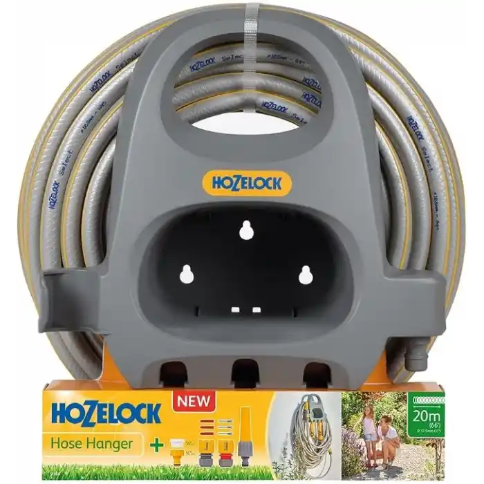 Hozelock 2364H Duvara Monte 20 m 1/2 Hortumlu Hortum Toplama ve Sarma Askı Seti