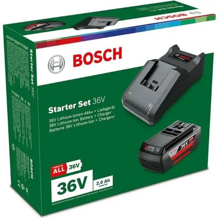 Bosch Home And Garden 36 Volt Akü Başlangıç Seti (1 Akü 36 V 2.0 Ah, Şarj Cihazı Al 36V-20, Karton Pakette)
